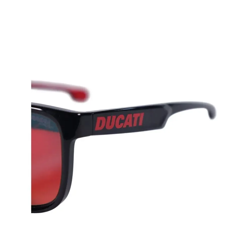 Carrera x Ducati Square Lightweight Sunglasses - Black Frame/Red Mirrored - NWT